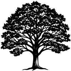 vector tree silhouette