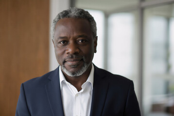 CEO, professional entrepreneur, executive manager, corporate leader, 50 years old. Successful business investor, confident in his office