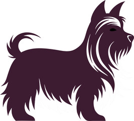 Skye Terrier silhouette vector icon 