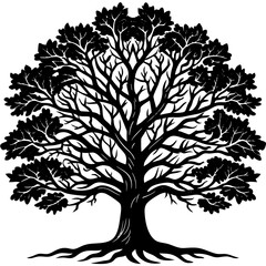 Obraz premium vector tree silhouette