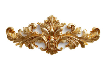 Classic ornate golden decoration with elegant curves and details