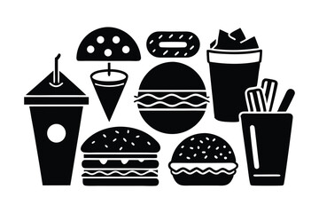 Gourmet Festival Food Vector Bundle Street Food Icons and Snacks Collection