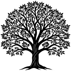 Obraz premium vector tree silhouette