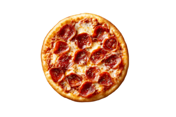 Delicious pepperoni pizza with crispy crust and melted cheese