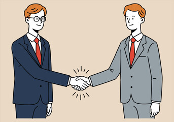 Business Handshake Agreement – Partnership, Deal, Corporate handshake, Professional meeting, Office deal vector, Collaboration success illustration – Vectors illustrations.