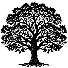 Obraz premium vector tree silhouette