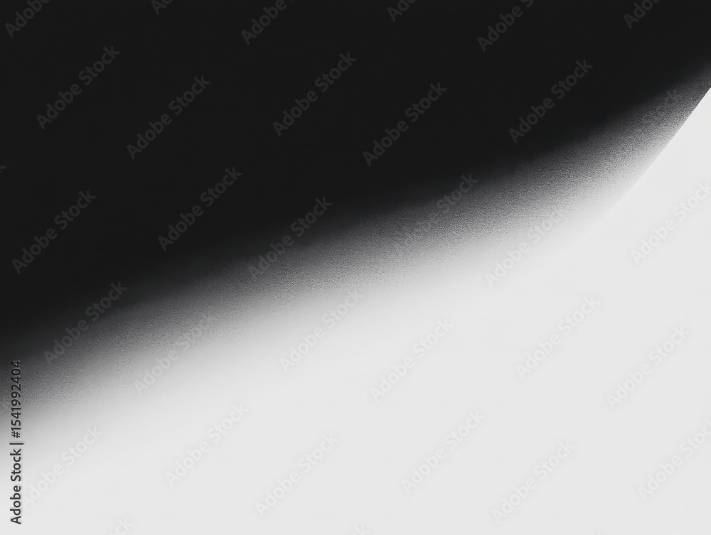 Poster abstract black and white paper texture with diagonal gradient. sheet of paper with a dark shadow and