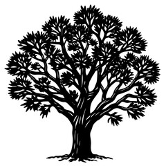 Obraz premium vector tree silhouette