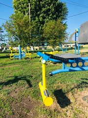 Exercise equipment for individuals with special needs in a park
