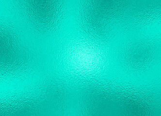 Soft Blue turquoise foil glass texture background. Abstract gradient bright light reflection and shiny rough texture surface. Glass effect background