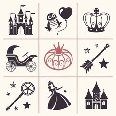 Fototapeta premium halloween icons set