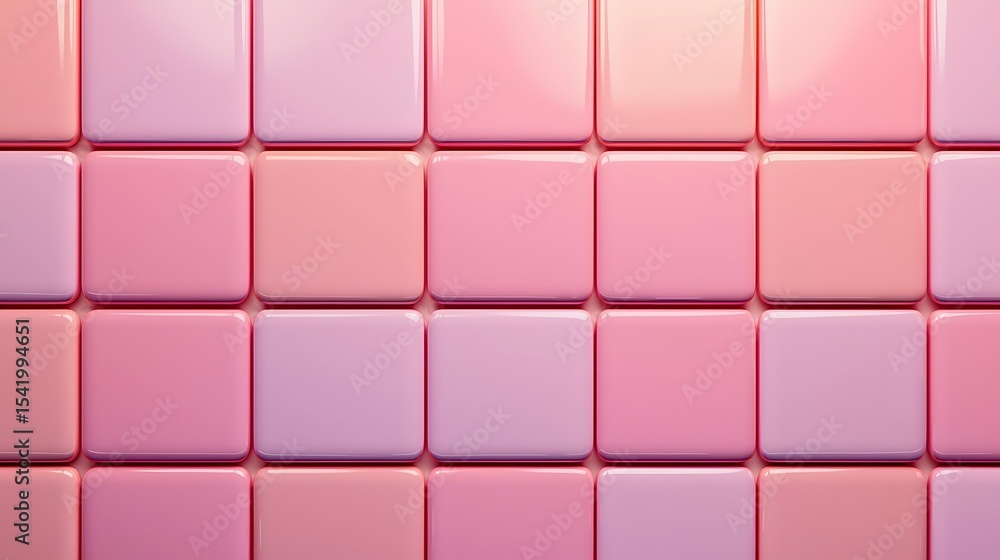 Aufkleber a smooth, glossy tiled surface with a gradient of pink and purple hues arranged in a grid pattern.