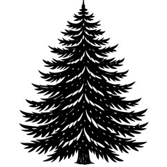 Fototapeta premium christmas tree silhouette