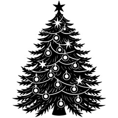 christmas tree vector illustration © MDALTAB