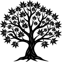 Obraz premium tree silhouette vector