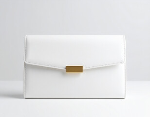 Clutch bag mock up isolated on white background