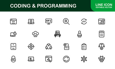 Customizable Coding and Programming Icons. Premium Icons for Development, Design Systems, and Tech Workflows
