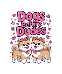 Dog Illustration Graphic Vector, Pet Chihuahuas Golden Retriever, Dog Mom Dad Rescue T-shirt Template, Typography Funny Quote Graphic Artwork