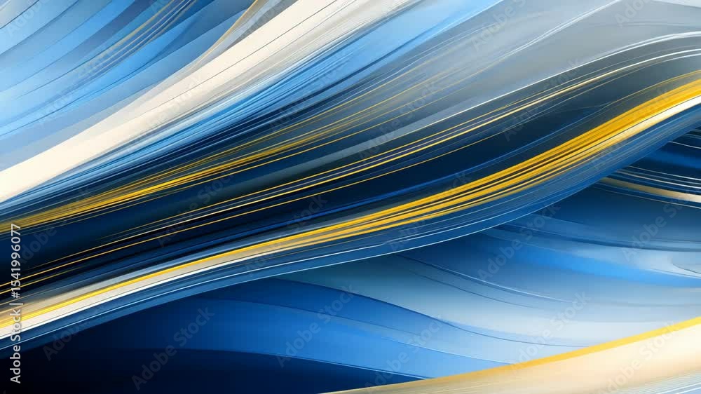 Aufkleber this animation features shimmering lines in blue and gold, crafting an engaging abstract experience 