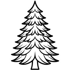 Obraz premium Fir Tree icon vector