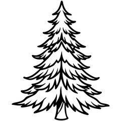 Obraz premium Fir Tree icon vector