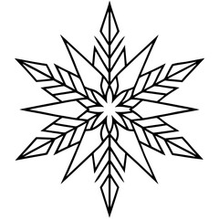 Fototapeta premium Frost Pattern icon vector