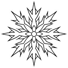 Fototapeta premium Frost Pattern icon vector