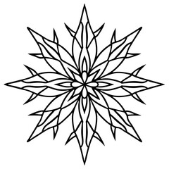 Fototapeta premium Frost Pattern icon vector