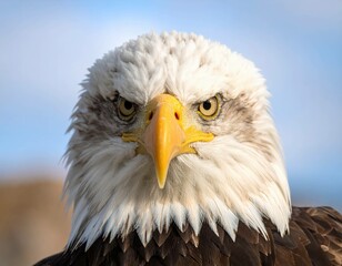 Obraz premium Mirada Penetrante: Primer Plano del Águila, Generated image
