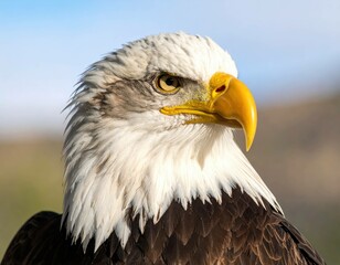 Fototapeta premium Mirada Penetrante: Primer Plano del Águila, Generated image