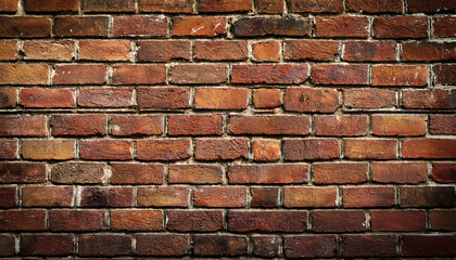 Fototapeta premium old grunge brown brick wall texture background