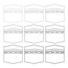 Kaaba Line Art Icons,  Minimalist Mecca Illustration Set for Hajj and Umrah