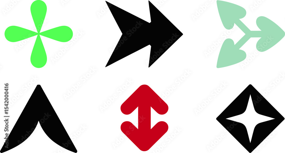 Poster vector arrow set collection design graphic direction illustration navigation sign symbol shape icon 