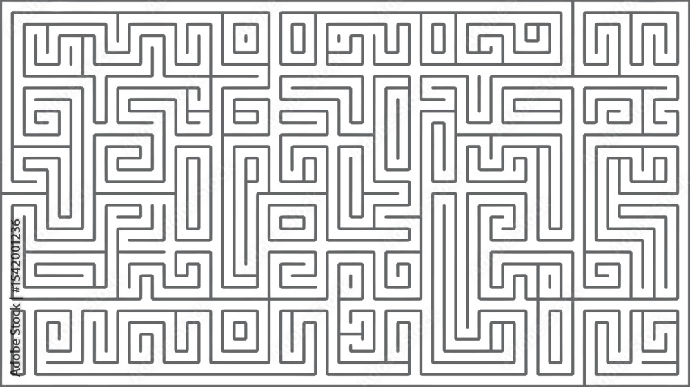 Aufkleber solving a complex maze puzzle game challenge for fun and mental exercise find the way out labyrinth 