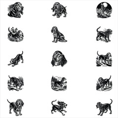 Obraz premium Bloodhound Dog Svg 