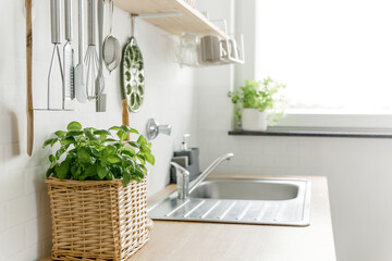 Modern Scandinavian Kitchen Interior Minimalist Design Natural Decor