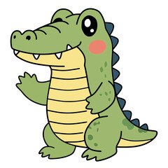 Cute Anime Alligator Character