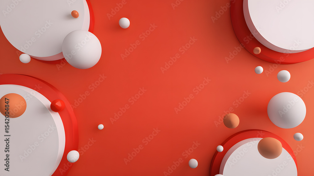 Poster 3d abstract geometry with subtle light and floating shadows for modern ads delivers sleek, futuristi