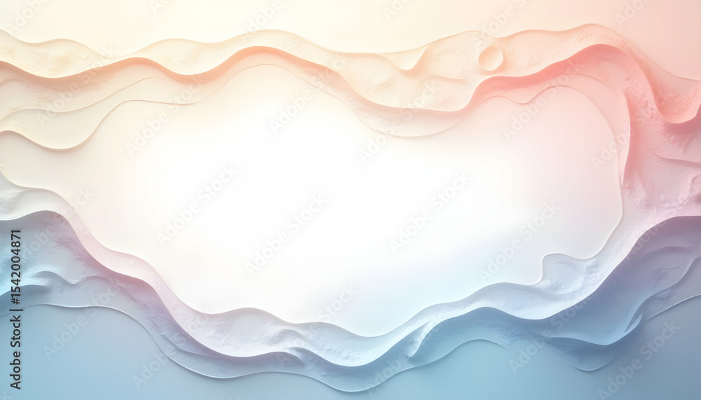 Poster abstract layered background with soft colors and blank space