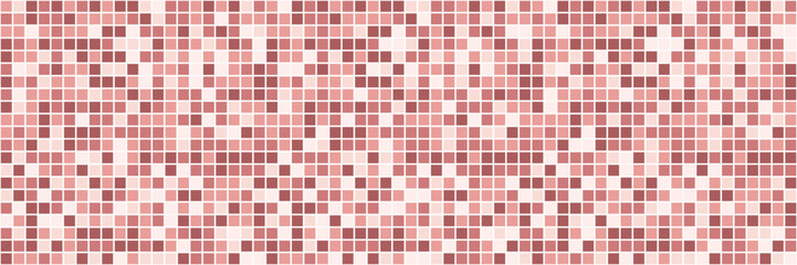 Tile rose gold background with geometric square pattern. Ideal for bathroom, pool, spa, or mosaic design projects. Clean and modern seamless texture. Vector Illustration