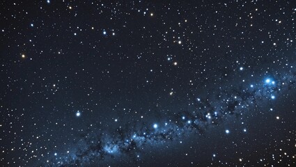 Night sky with stars sparkling on black background