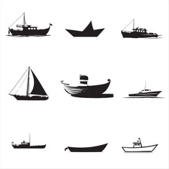 set of boats