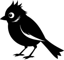 Titmouse black  silhouette vector icon