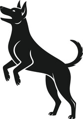 Dog Breed Silhouettes Collection – Labrador, German Shepherd, Bulldog – Vector Clipart for T-shirt, Stickers, and Prints