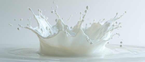 The Dramatic Splash of White Liquid Creating a Stunning Visual Impact