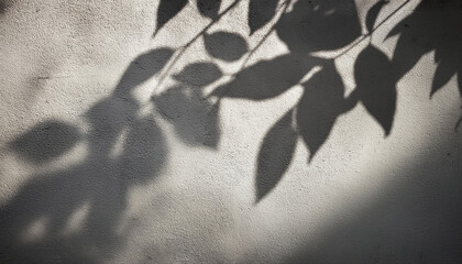 leaf shadows on a cement background illustration