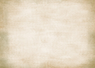Vintage paper texture with soft beige and aging effect. Old antique faded parchment background