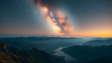 Fototapeta premium Mystic Night in the Valley of Stars