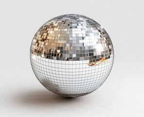 Mirrored disco ball, studio shot