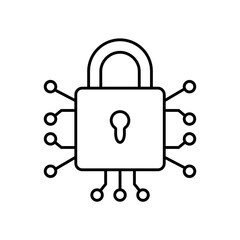 Padlock Security Lock Line Icon